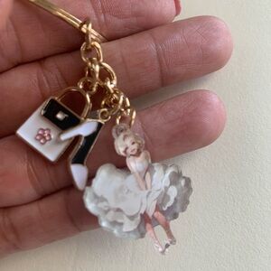 Chic Marilyn Monroe Fashion Keychain with Purse and High Heel